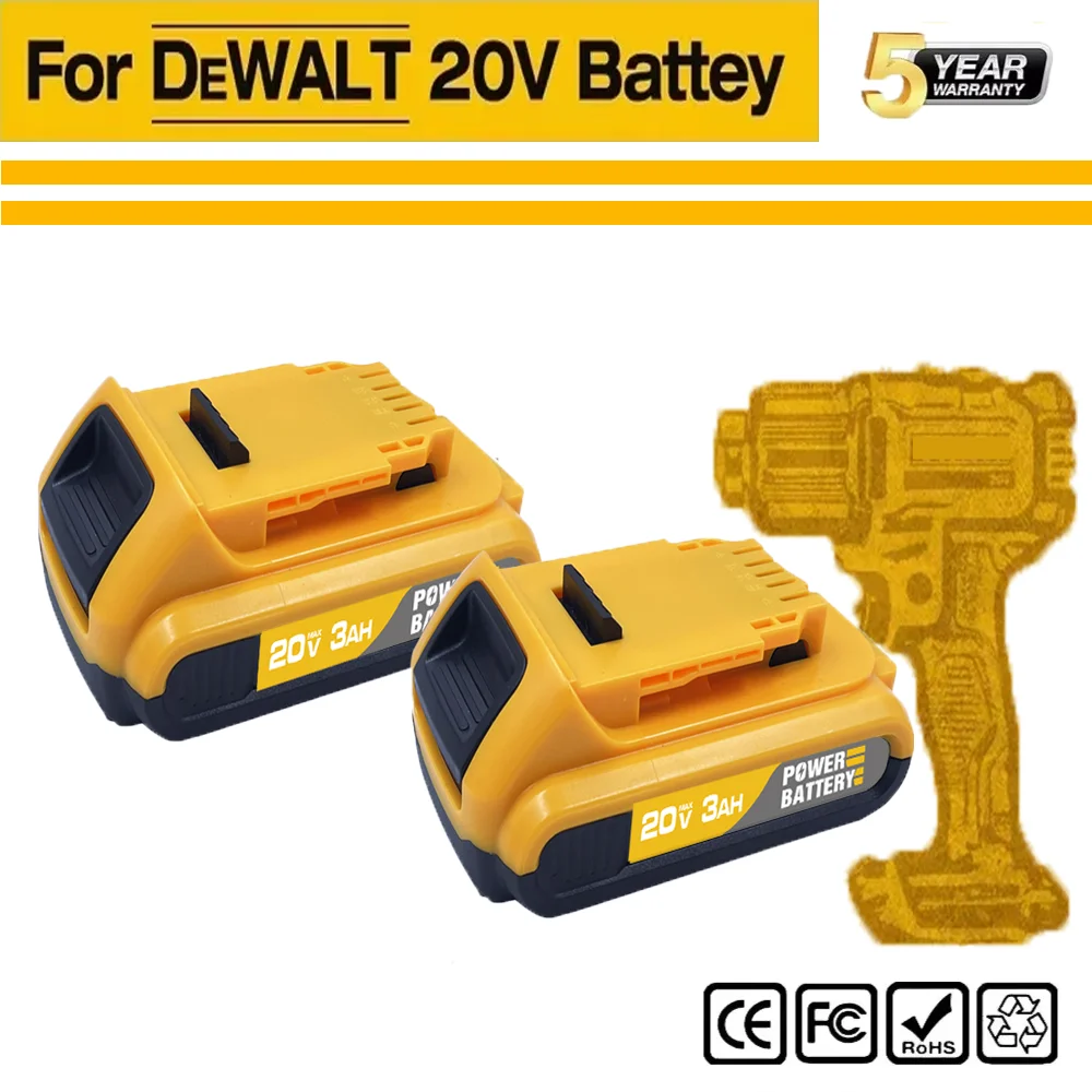 

Original 12000mAh large capacity For DeWalt DCB200 DCB184 DCB203 DCB205 Power Tool Batteries 20 Volt Replacement Li-ion Battery