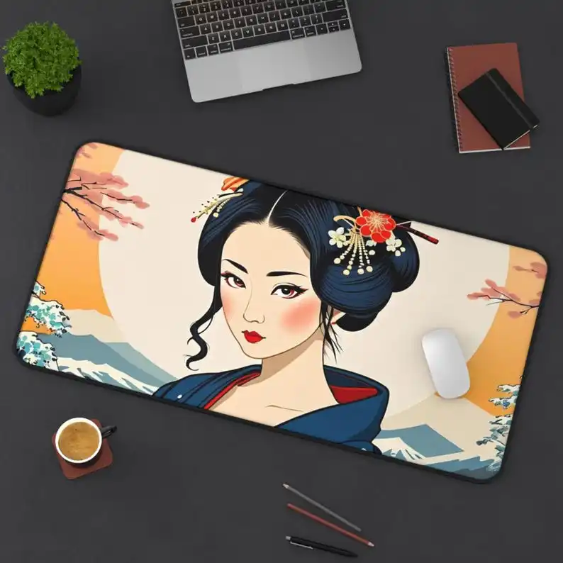 

Japanese Women Style Mouse Pad, Non-slip and Waterproof Mouse Pad, Office Gaming Desk Decoration Mat, Perfect Gift for Friends.