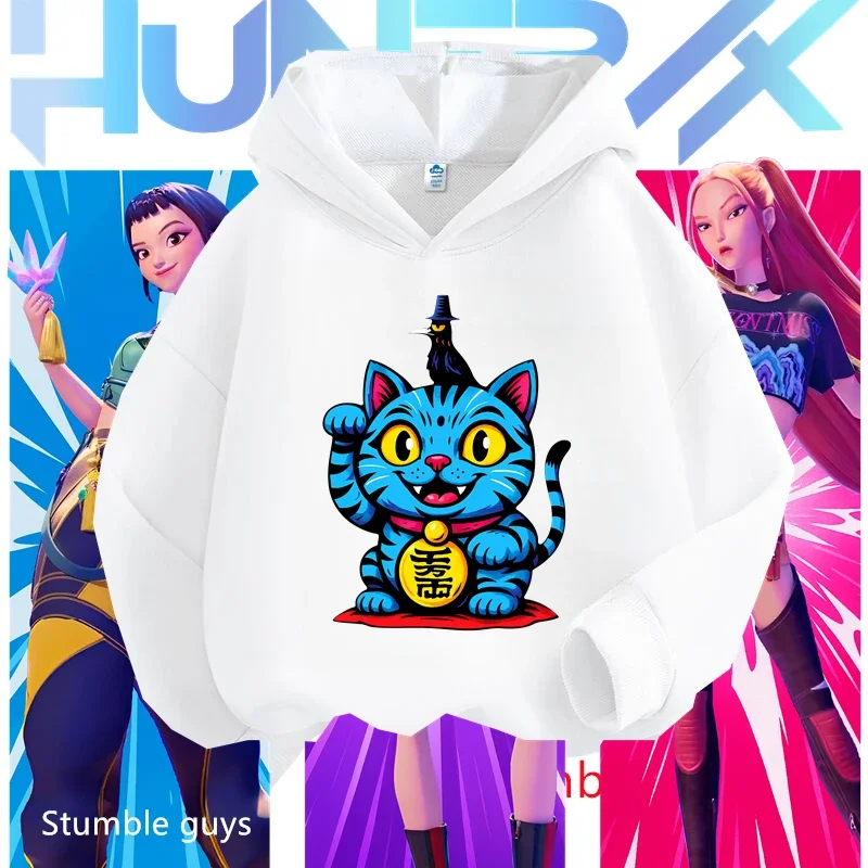 

Kpop Demon Hunters Boys Kids Hoodie Halloween Sweatshirt Soft Warm Cool Anime Print Cozy Hooded Tracksuit​
