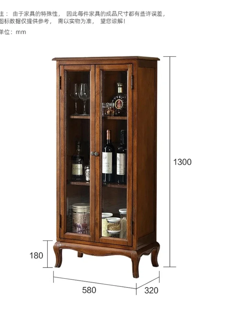 Armadietto per vino americano in legno massello, piccolo contenitore per la raccolta di pareti del soggiorno europeo