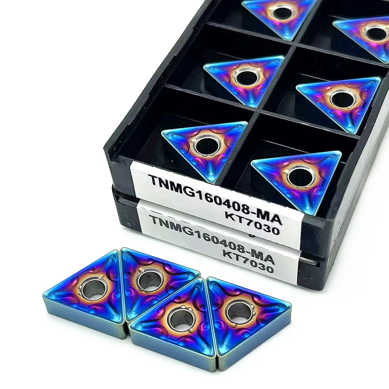 Hochwertige Nano-Blau TNMG160404 TNMG160408 Drehwerkzeuge, Blue Flame Serie CNC-Fräsklingen, TNMG 160404 TNMG 160408 Wendeschneidplatten – Detail 4