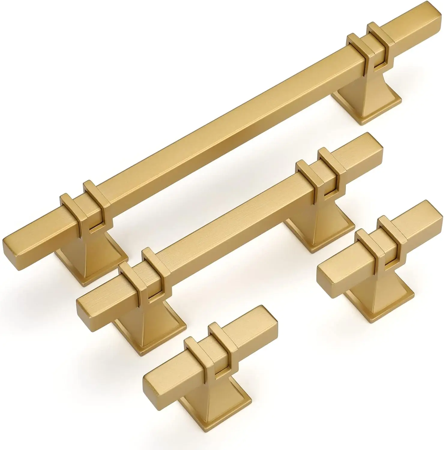 

Cabinet Handles Gold Cabinet Pulls Brushed Brass Drawer Pulls Hardware for Kitchen, Gold Rustic Square Cabinet Pulls