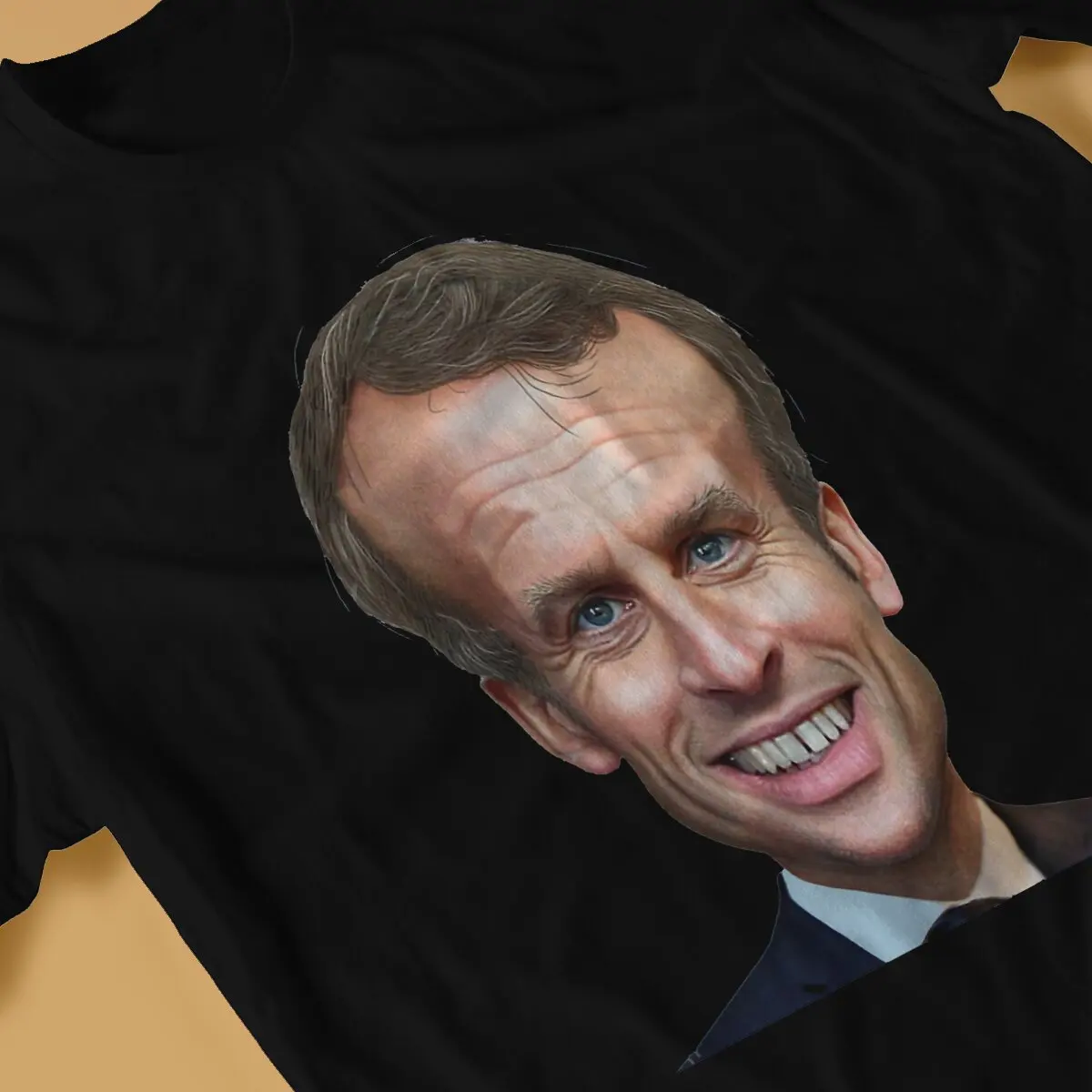 Emmanuel T Shirts Men Pure Cotton Funny T-Shirts Round Collar Macron The Eighth President Tee Shirt Short Sleeve Clothing Adult