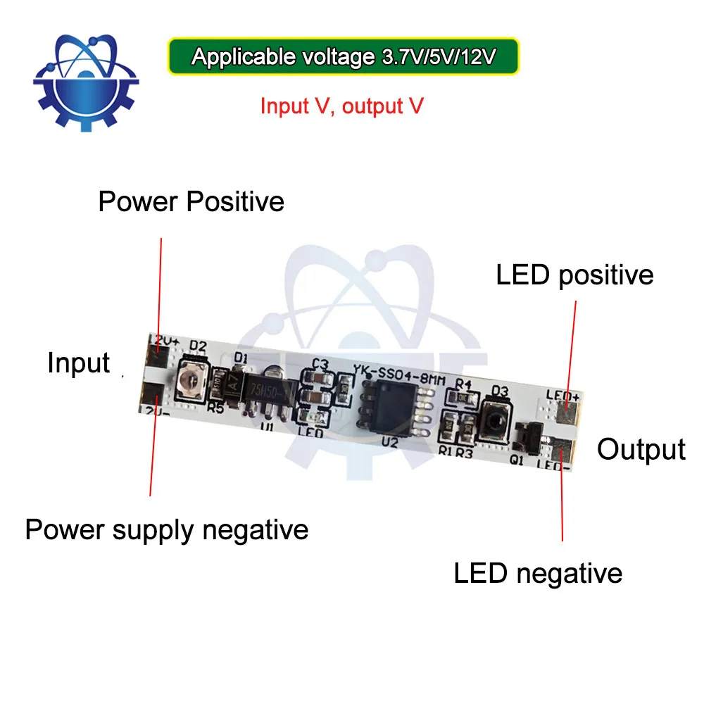 DC12V Human Infrared Sensor Induction Hand Scan Switch Hand Wave Scanning Infrared Sensor Switch DIY LED Closet Lights