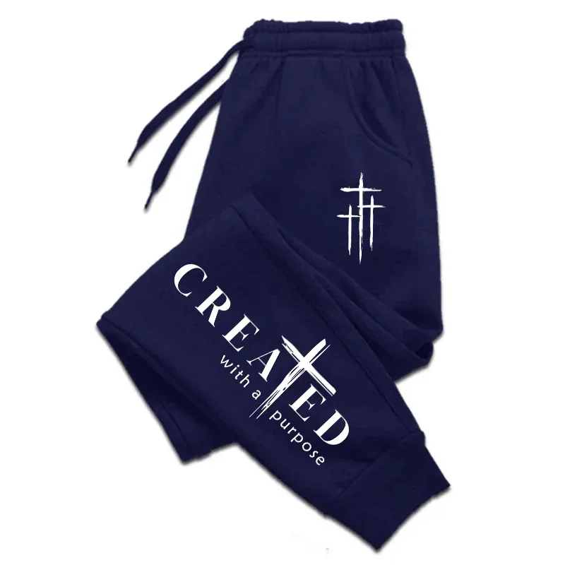 2026 Neuerscheinung Herren-Jogginghose Hochwertige Allwetter-Freizeit-Sportmode Jesus-Kreuz-Druck-Hose – Detail 6