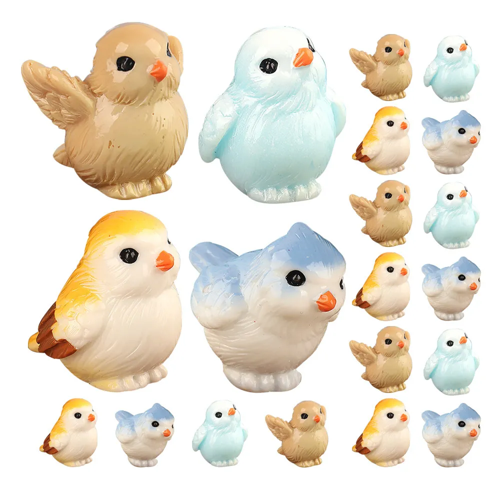 

20Pcs Small Resin Animals Exquisite Detail Longlasting Colors Ideal for DIY Projects Home Decor Mini Resin Birds