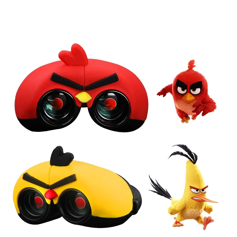 

8x22 Kids Binoculars HD Cartoon Bird Telescope Shockproof Silicone Rubber Grip Outdoor Educational Birthday Gift for Boys Girls