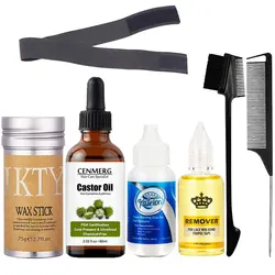 Waterproof Wig Glue For Front Lace Wig, Invisible Lace Front Glue Kit For Wigs, Wig Glue Remover+Hair Wax Stick+Edge Control