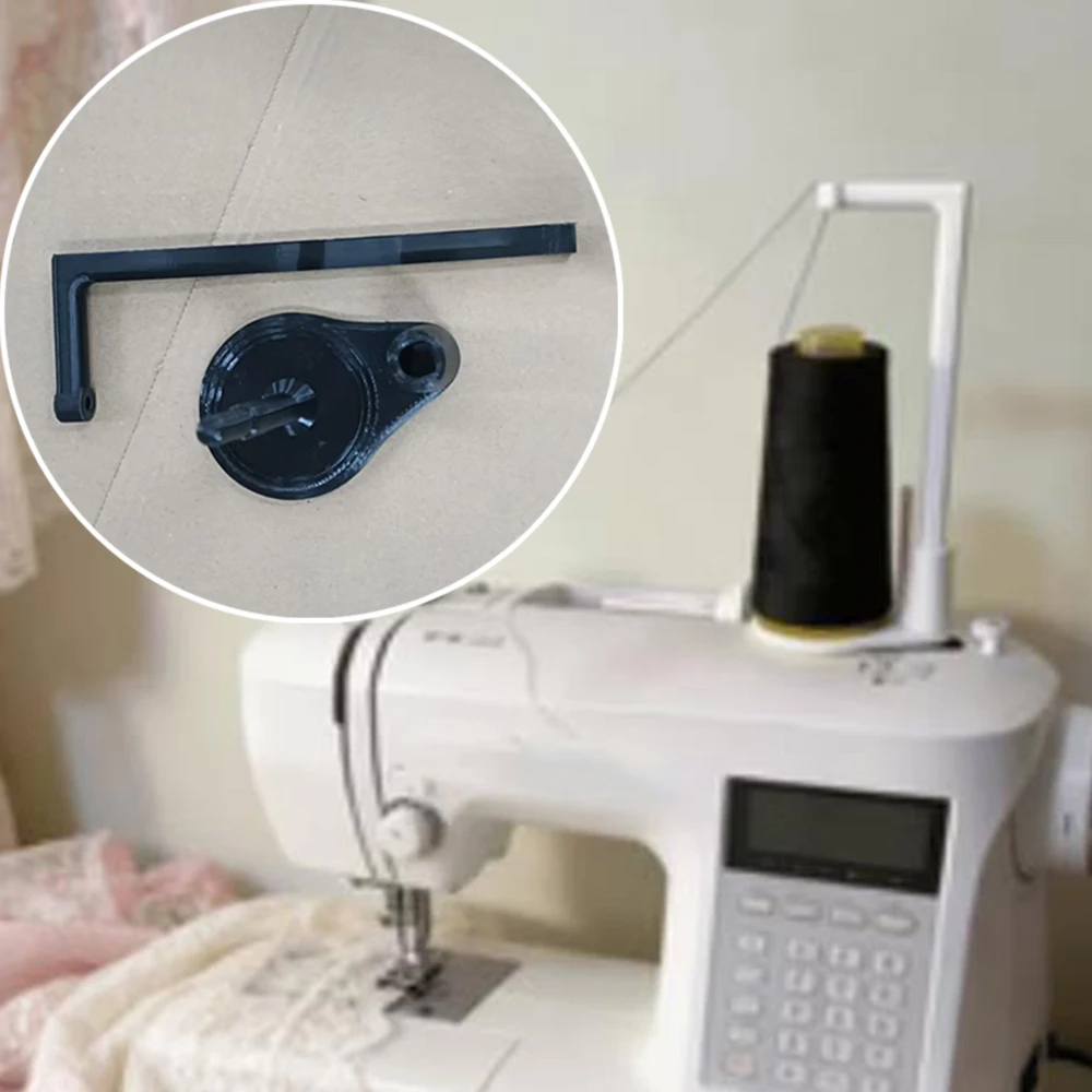 2 Peças (Suporte + Base) Suporte Vertical para Carretel de Linha de Máquina de Costura, Guia de Linha Anti-Emaranhamento, Universal para Máquinas de Costura Domésticas e Máquinas Overlock, Acessórios de Costura Artesanais S004271