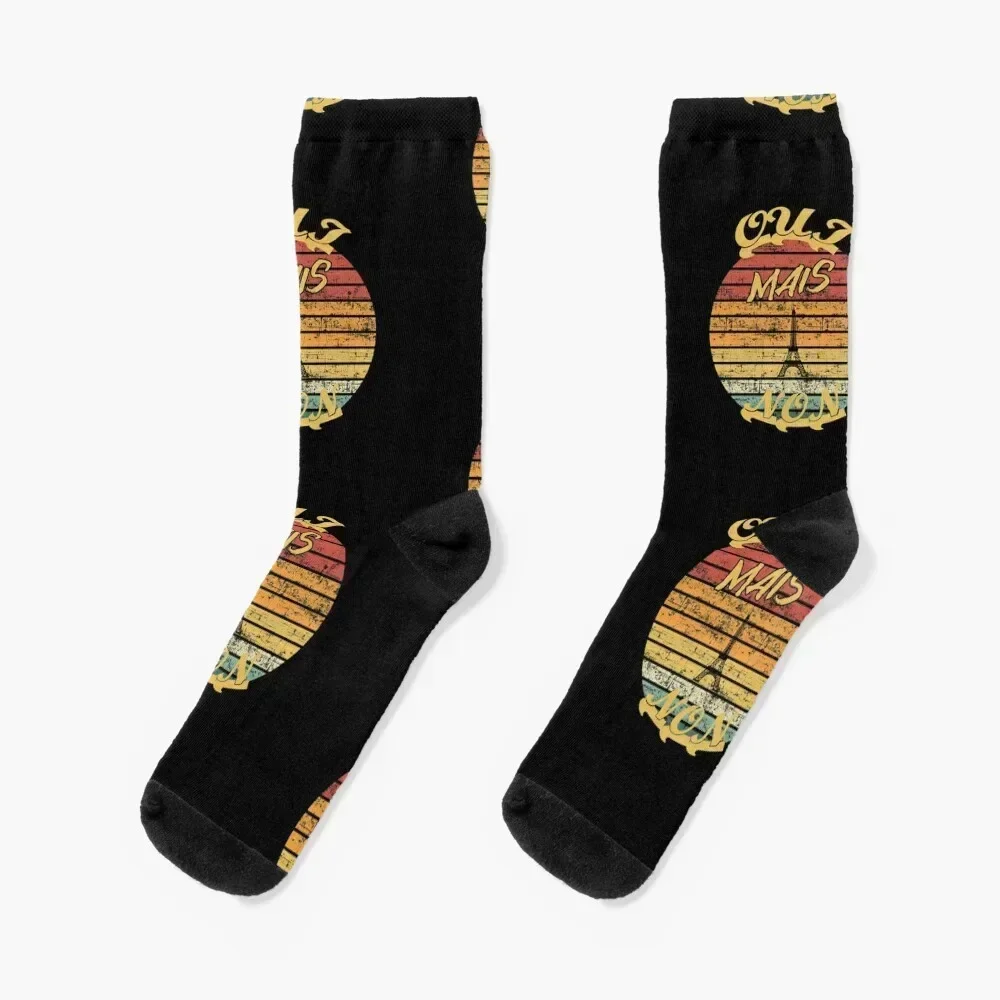 

OUI MAIS NON Socks Children's gift Stockings man happy Mens Socks Women's