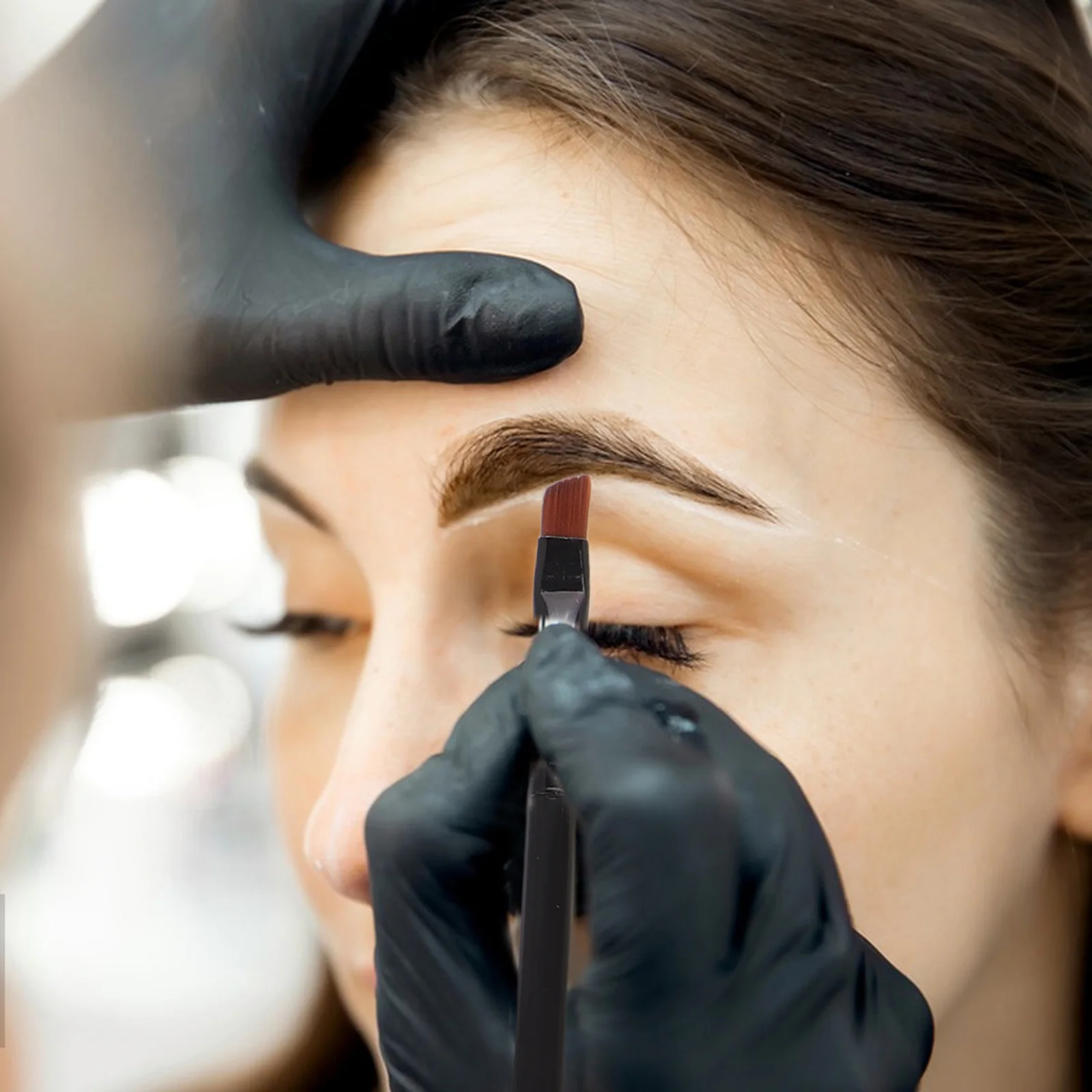 1Set Augenbrauen-Färbeset mit Seife und Gel, dunkelbrauner Farbton, lichtecht, wasserfeste Formel für natürliche, definierte Augenbrauen, einfach