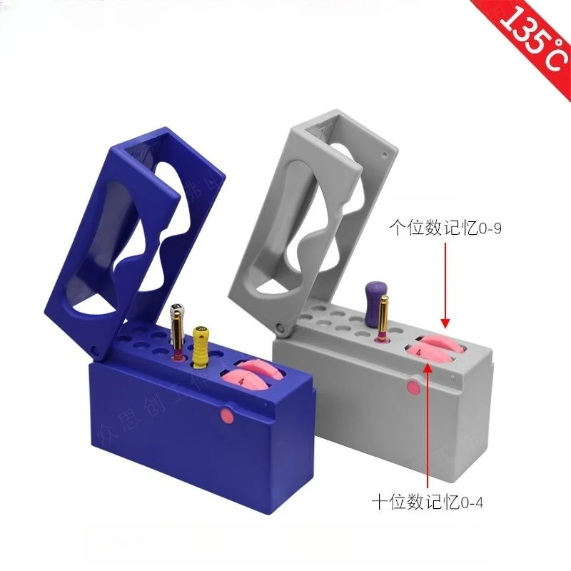 1Pcs Lab Counting Measuring Holder Expand Needle Holder Knob Counting Root Canal File 10Hole Can High Temperature Sterilization