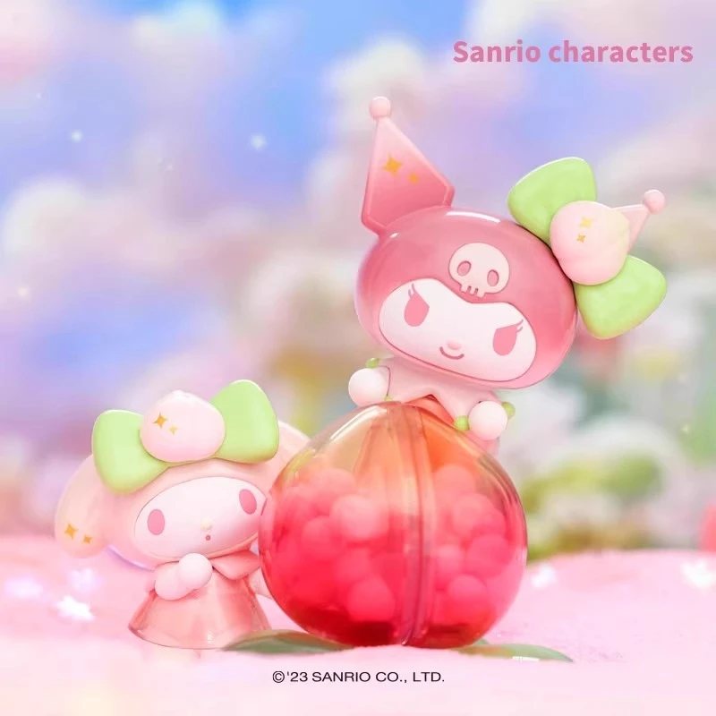 Sanrio vitality peach paradise blind box trendy toy figure table ornament girl doll gift kuromi pachacco hello kitty cinnamoroll