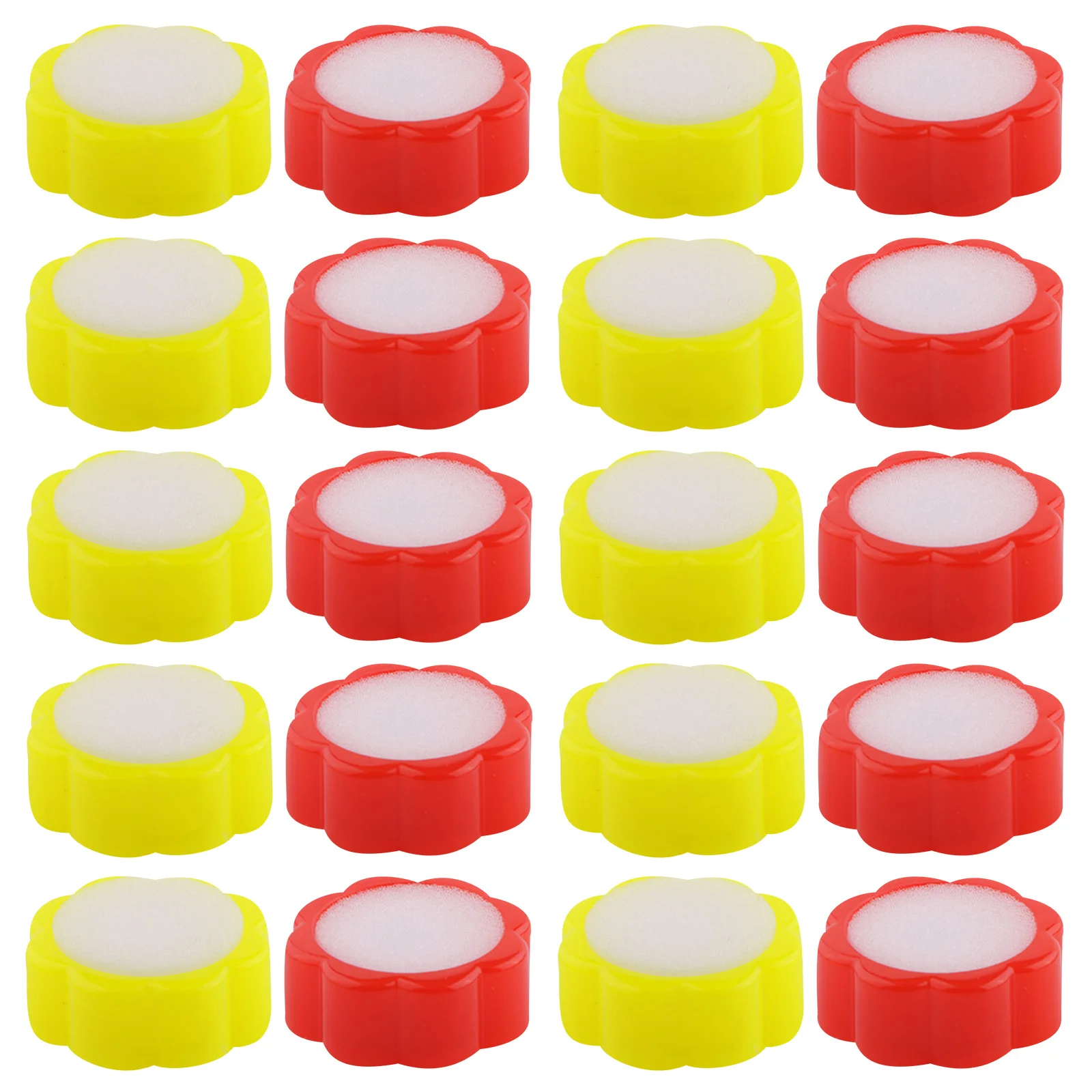 20Pcs Sponge Finger Moistener Flower Shaped Wetting Tool for Counting Money Documents Envelope Sealing Office Finance Bank