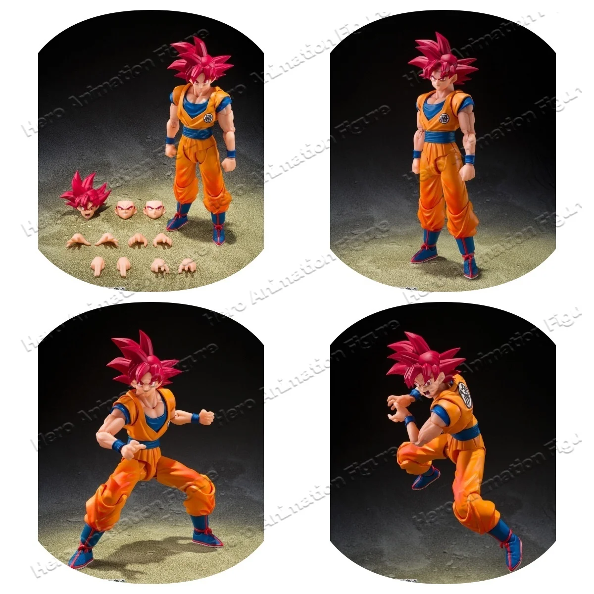 BANDAI S.H.Figuarts Сон Гоку Супер Сайян Бог Фигурка с нимбом Бога Dragon Ball Super Saiyan Аниме Фигурка Гоку Коллекция игрушек