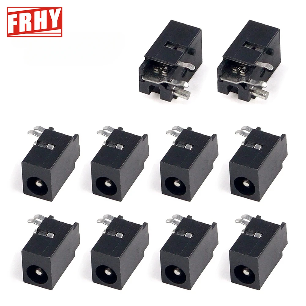 10Pcs DC-023 4.0x1.7mm Black DC Power Jack, High-Quality Female Socket Connector, 1.7mm Pin, Ideal for DIY Electronics Projects