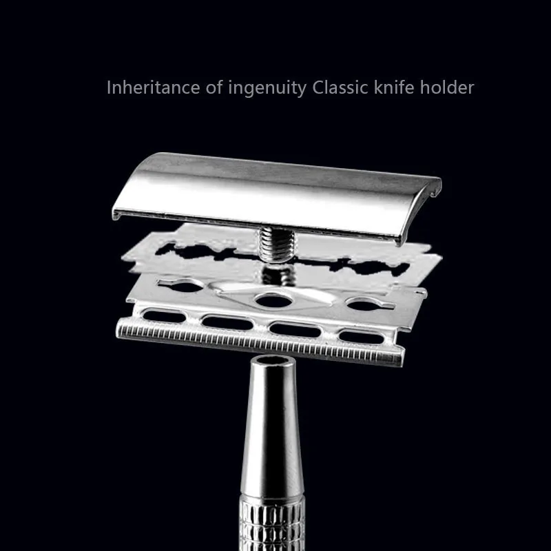 1 قطعة ماكينة حلاقة + 5/10/50/100 قطعة ماكينة حلاقة يدوية للرجال ماكينة حلاقة من الفولاذ المقاوم للصدأ سهلة الاستخدام ماكينة حلاقة آمنة