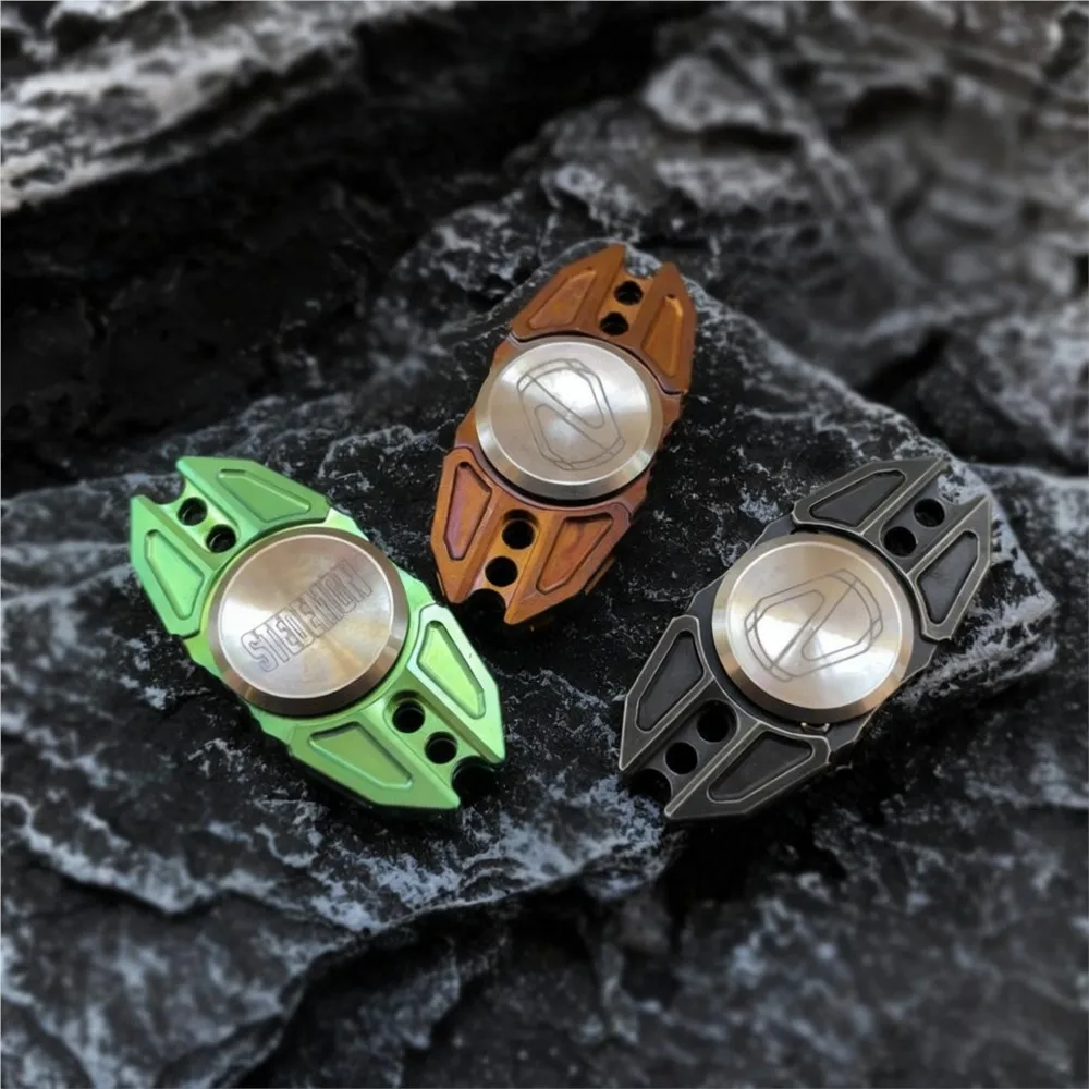 STEDEMON EDC Two-Bladed Fidget Spinner Handling Feel Fidget Toys Metal Titanium Fidget Spinner Stress Relief Toy