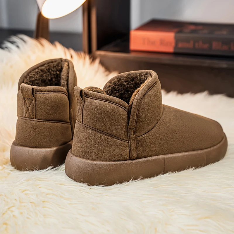 2025 Winter Snow Boots Men Warm Plush Cotton Shoes Man Comfortable Slip on Ankle Boots for Men Platform Boots botas para hombre