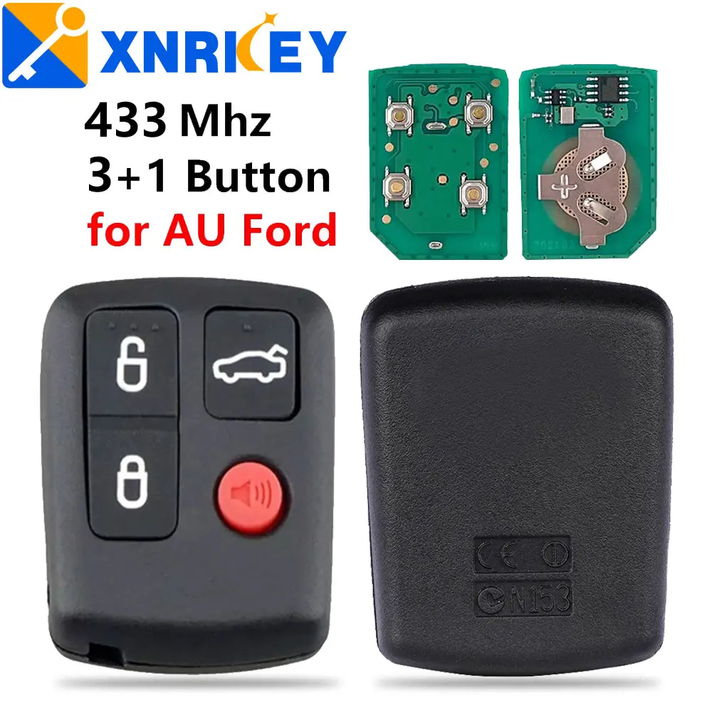 XNRKEY 3+1 Button Car Remote Key 304Mhz for Ford Falcon BA BF Territory SX SY Ute/Wagon 2002-2010 Entry Smart Remote Car Key