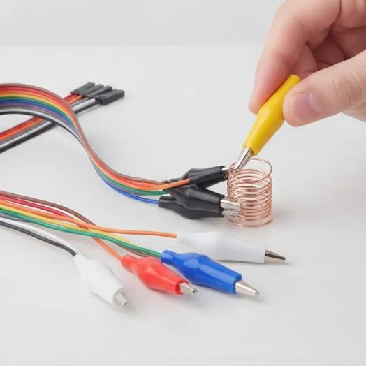 10Pin Male Female To Alligator Clip Test Cable 2.54mm Experimental Wire Lead