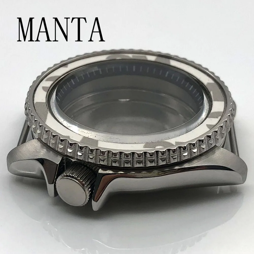 مانتا 41 ملم هيكل من الفولاذ المقاوم للصدأ زجاج الياقوت صالح NH35 NH36 أجزاء ساعة الحركة