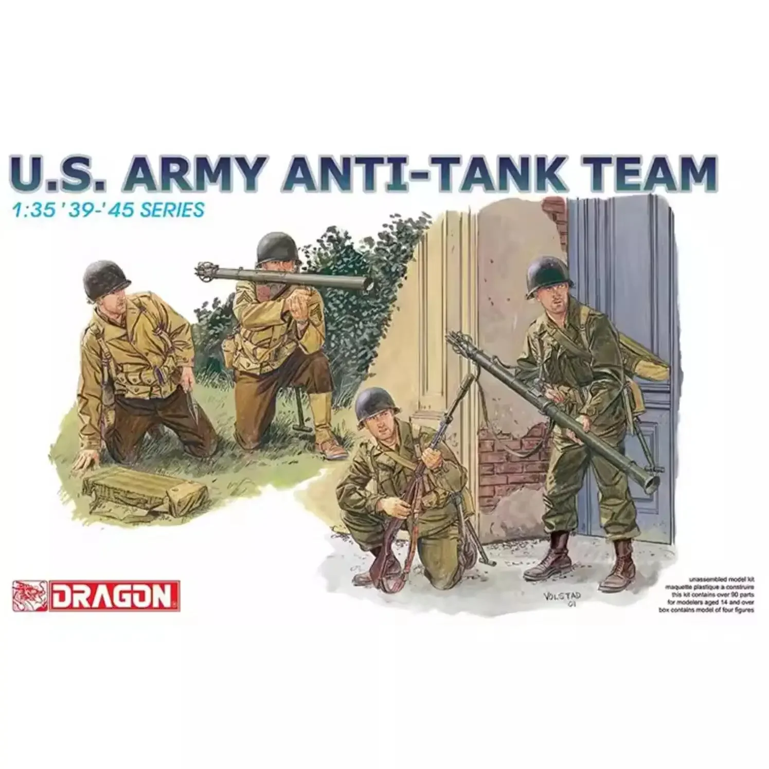 Zmontowany zestaw modeli żołnierza DRAGON 6149 US Army Anti-Tank Team 1/35