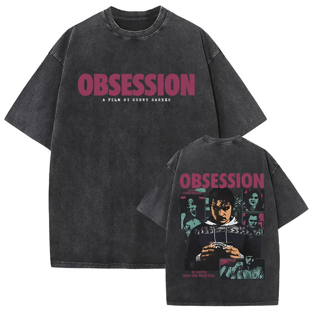 Washed Vintage Horror Movie Obsession Nikki Freeman Face Graphic T-shirt Fashion T Shirts