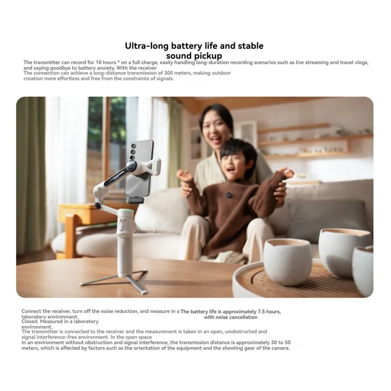 A73E-For Insta360 X5 Mic Air Wireless Microphone Transmitter For X5 Magnetically Clamped Microphone Accessory Transmitter