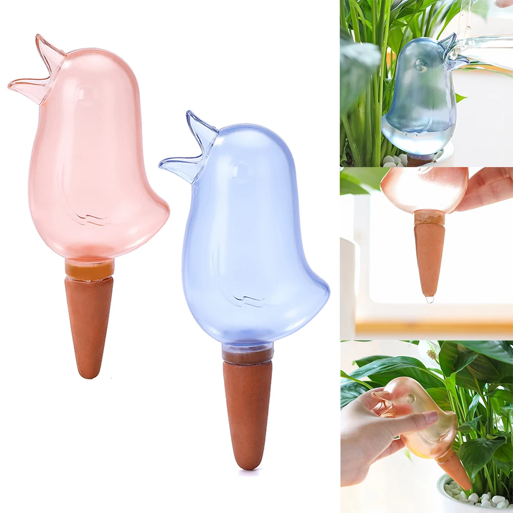 1PCS Bird Shaped Irrigation Dripper Red Pottery Watering Potted Plants For Horticultural Irrigation Home Gardening Supplies