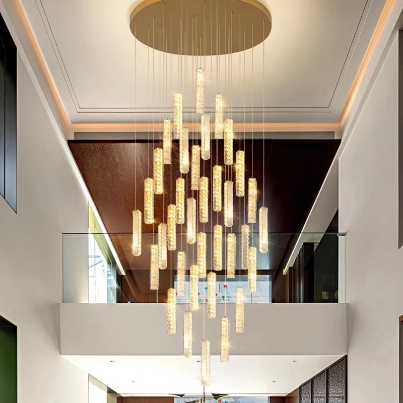 Nordic home decoration, stair chandelier, living room and dining room Pendant lights, ceiling light, indoor lighting image 3