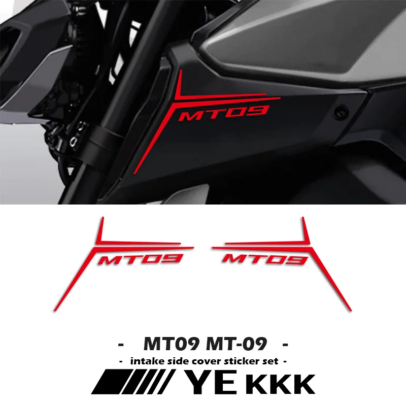 Fairing Shell Sticker Decal Custom Hollow Out MT09 LOGO M9109 For YAMAHA MT-09 Air Intake Side Cover Sticker Set