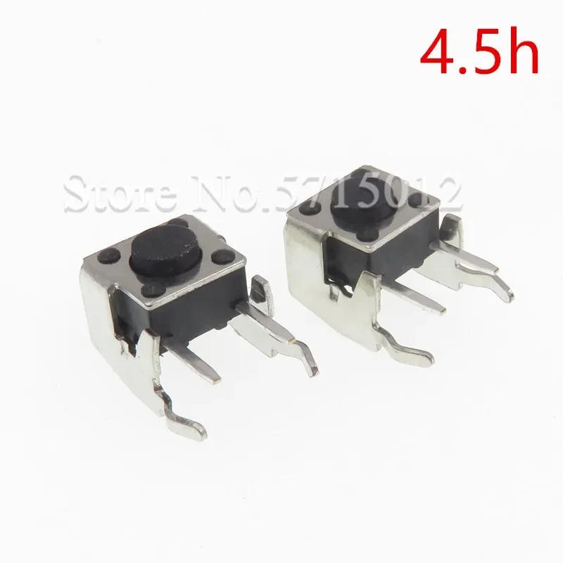 100pcs/lot Tact Switch 6*6*4.5mm 2pin with Bracket Tactile Push Button Switches Micro Touch Switch