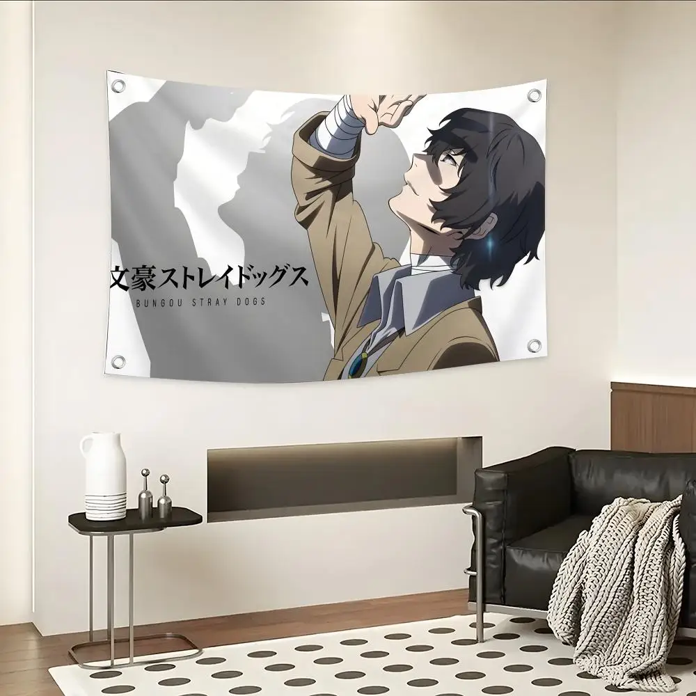 B-bungo S-stray Dogs Anime Flags Flags Custom Camping Outdoor Garden Room Decor Backdrops Wall Art Family Gifts