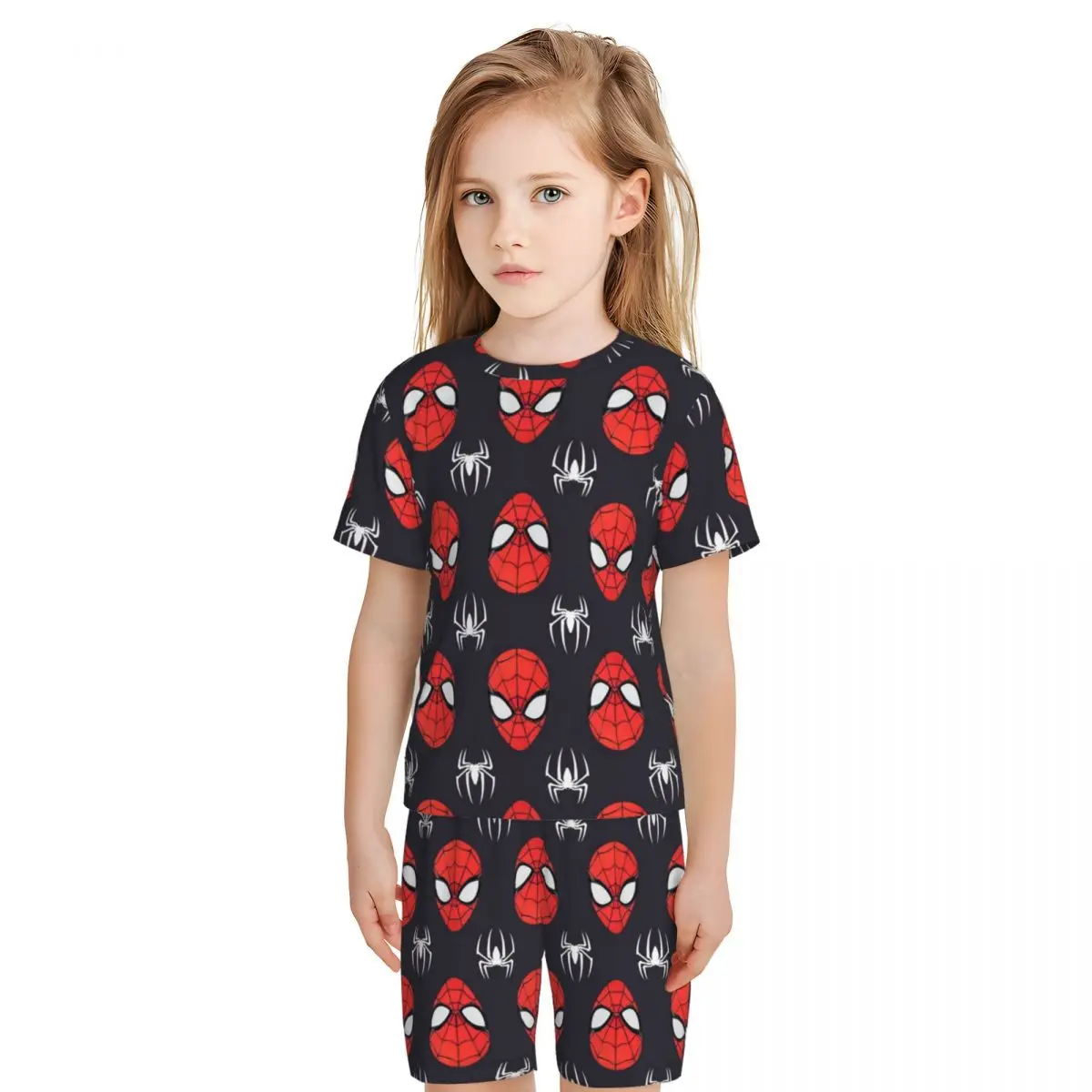 Cute Marvel Spider Man Pajamas 2 Pieces Set Western style home clothing for children Loungewear pyjama