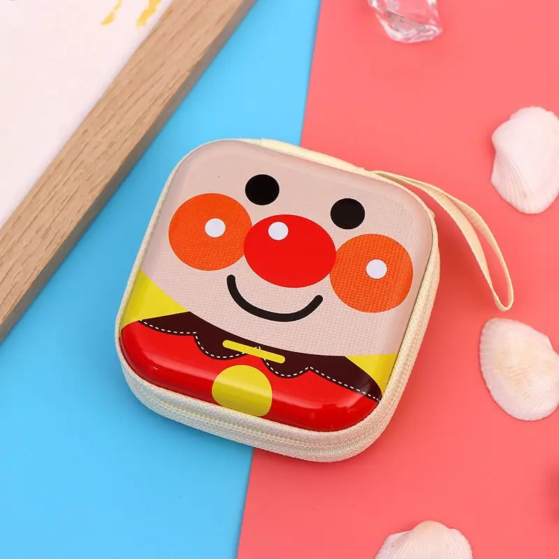 Anpanman Аниме Кошелек Для Монет Квадратный Портативный Кошелек С Защитным Дизайном Для Хранения Наушников Bandai Фланелевая ...