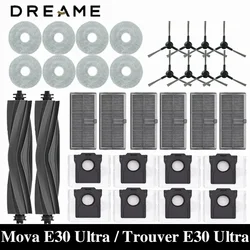 Dreame Mova E30 Ultra / Trouver E30 Ultra Robot Vacuums Cleaner Accesories Main Side Brush Hepa Filter Mop Cloths Dust Bag Spare