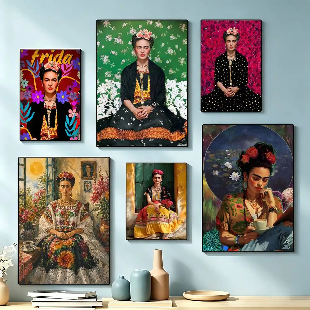 Fashion F-FridaS K-Kahlo Poster High Quality Dorm Living Room Aesthetic Wall Decoration Painting Stickers Gift