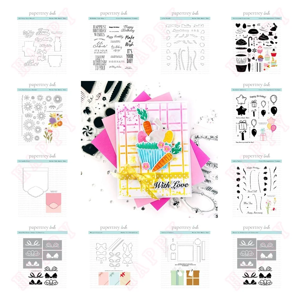 

Birthday Your Way Cupcakes gift Cutting Dies Stencil For Scrapbooking Decoration Embossing DIY Card Hot Foil January Mini Stamp