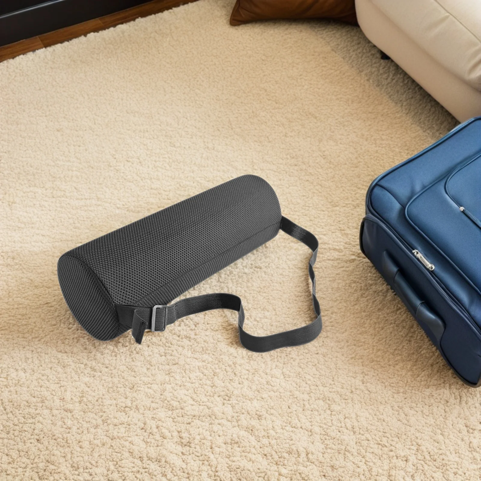 

Lumbar Roll Pillow Breathable 3D Foam Back Support Washable for Office Chair Car Seat Use Lumbar Support Pillow