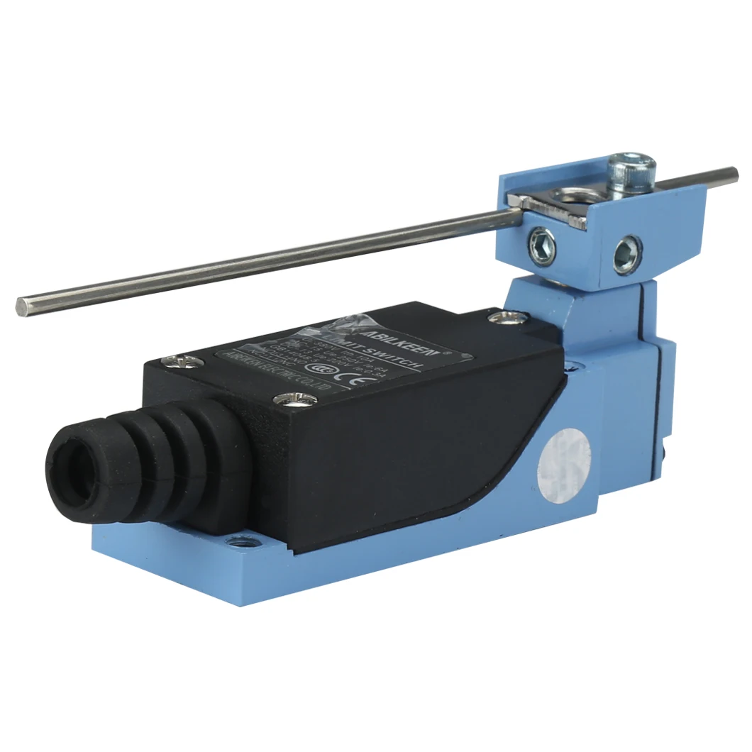 ABILKEEN KZ-8107 Adjustable Rotary Rod Limiting Travel Switch 2NO+2NC Self-Reset Travel Limit Switch 250VAC 10A For CNC Machine