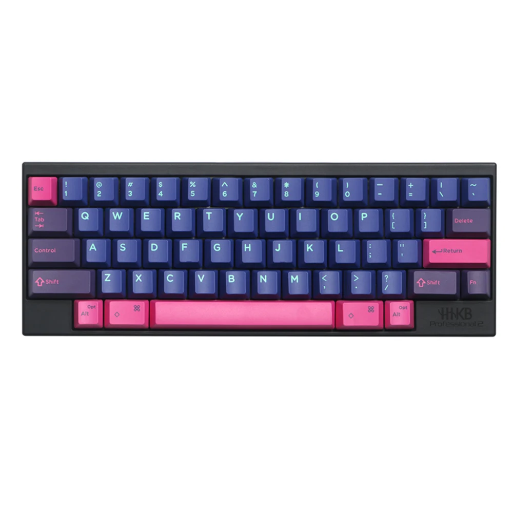 

CYBERPINK Style ABS Double Shoot Keycaps Special For HHKB PRO2 TYPES Capacitance Keyboard Blue Purle Pink Color Keycaps