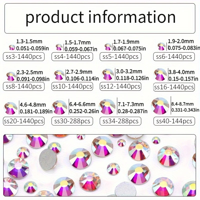 QIAO AB/2088 AB Wholesale Non Hotfix & Hotfix Rhinestones Flatback Glitter Crystals стразы for Nail Art Wedding Decor DIY Crafts