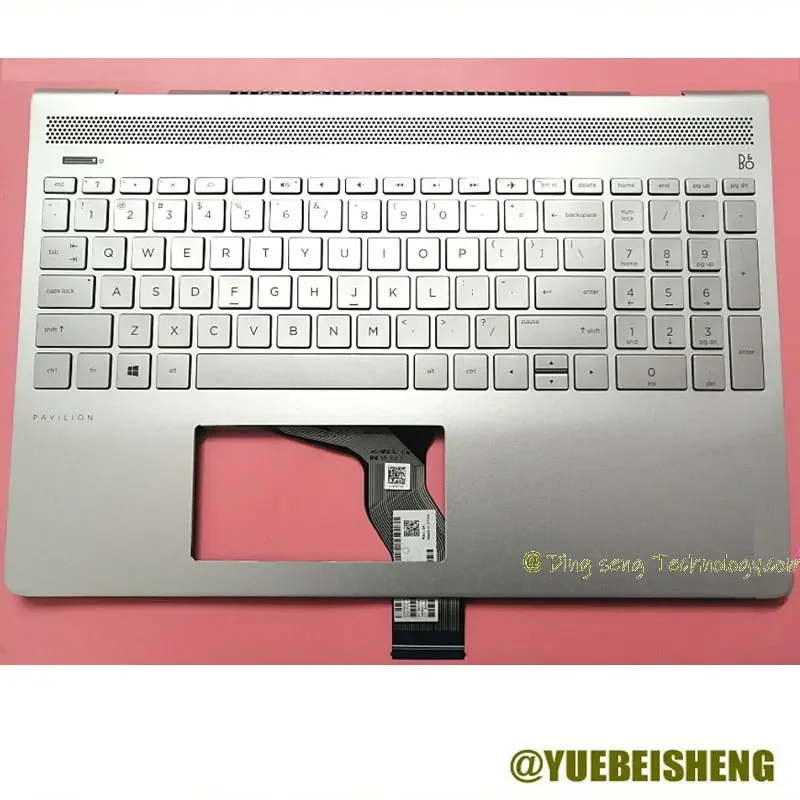 

YUEBEISHENG New for Pavilion 15-CK TPN-Q201 US keyboard upper cover Palmrest upper case L01927-001