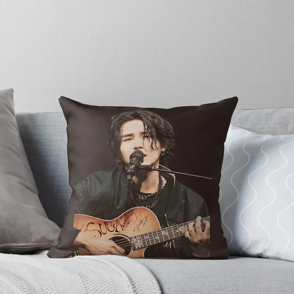 Min Yoongi concert Throw Pillow Bed pillowcases Sofa Cushions Covers For Sofas Pillow