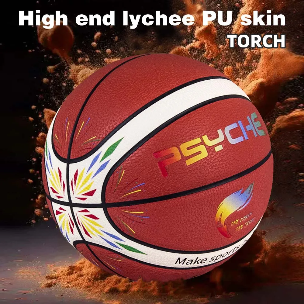 

Профессиональный официальный баскетбольный мяч, размер 7, водонепроницаемый противоскользящий мяч из искусственной кожи с глубокими каналами для тренировок и игр на открытом воздухе