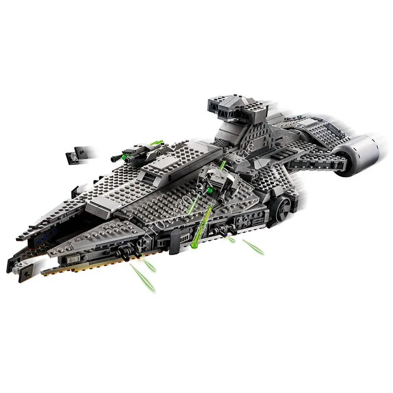 1336PCS Light Cruiser Space War Military MOC SpaceShip Battle Model Building Blocks Architecture DIY Education Model Toys Gift view 2