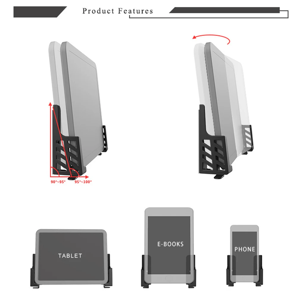 2pcs Tablet Wall Mount Stand Phone Holder for ipad/iphone Adjustable Viewing Angle Universal Phone Frame Stand Bracket
