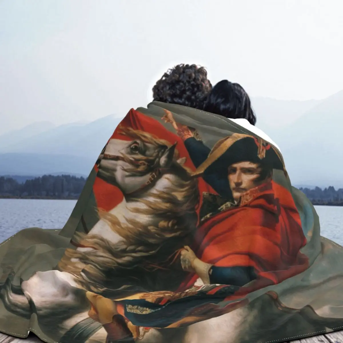 Napoleon bonnet coperta The Alps Belvedere james-Louis David flanella novità coperte calde per la decorazione del divano del letto