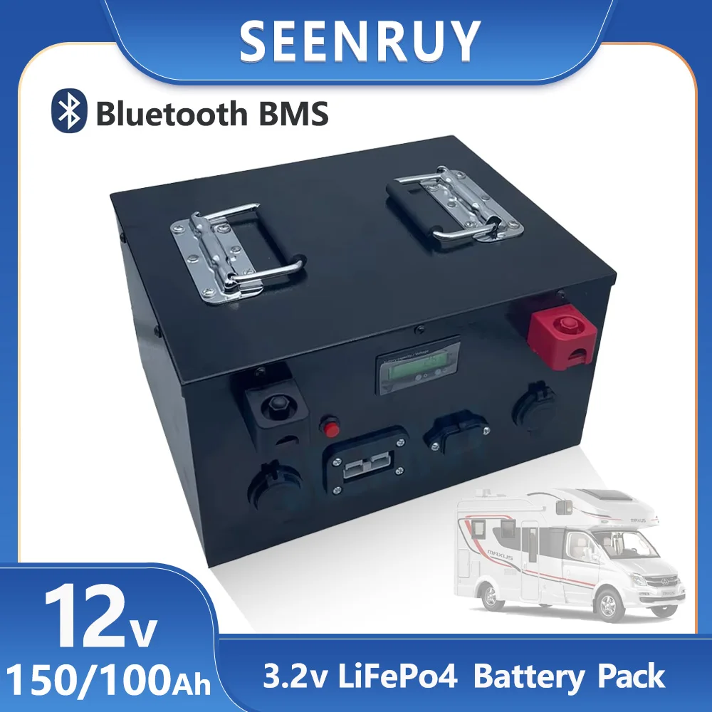 

12V 100AH 150Ah Lifepo4 Battery Lithium Iron Phosphate Built-in BMS for Outdoor Energy Storage Power Parking Air Condition
